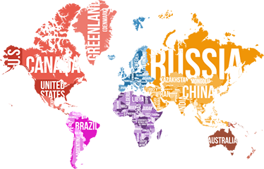 世界地図 ビニールマット 世界地図の名前と国境 - TENSTICKERS