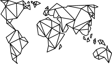 世界地図 ビニールマット 折り紙風デコレーションマット - TENSTICKERS