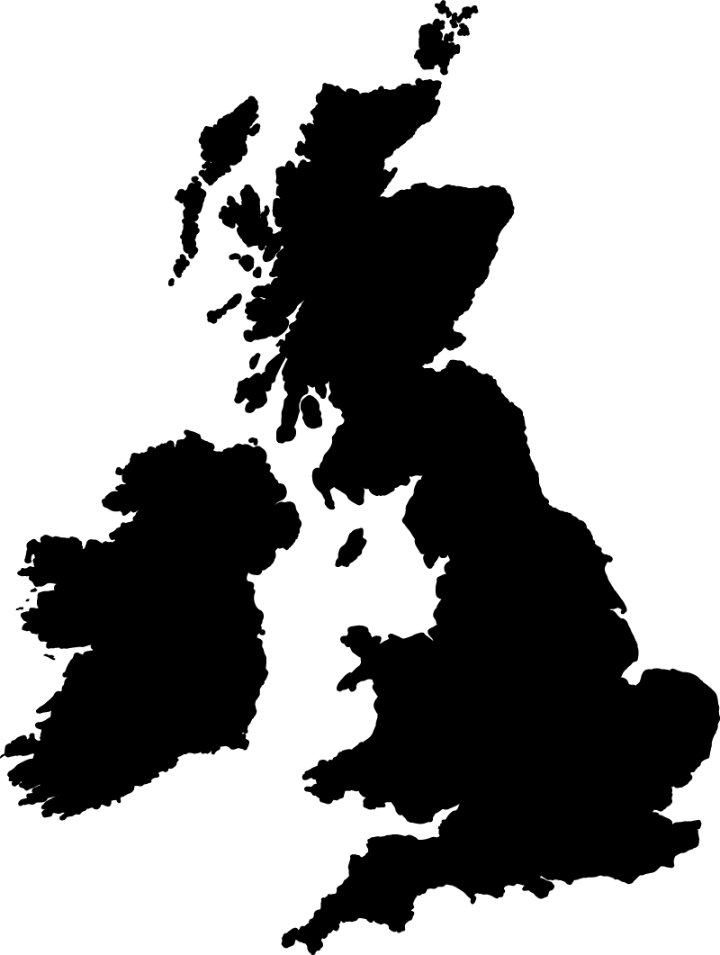 世界地図 ビニールマット イングランド単色マップ - TENSTICKERS