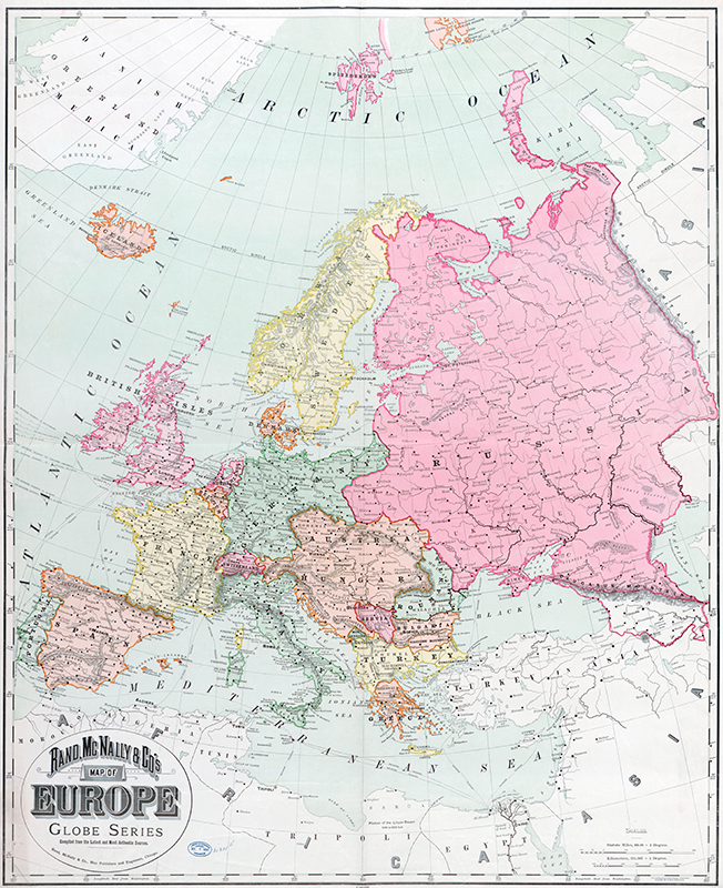 世界地図 ビニールマット 1900年のヨーロッパ地図 - TENSTICKERS