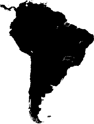 世界地図 ビニールマット 南アメリカシルエット - TENSTICKERS