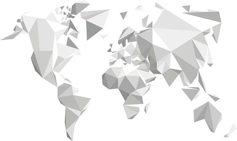 世界地図 ビニールマット グレー折り紙デザイン - TENSTICKERS