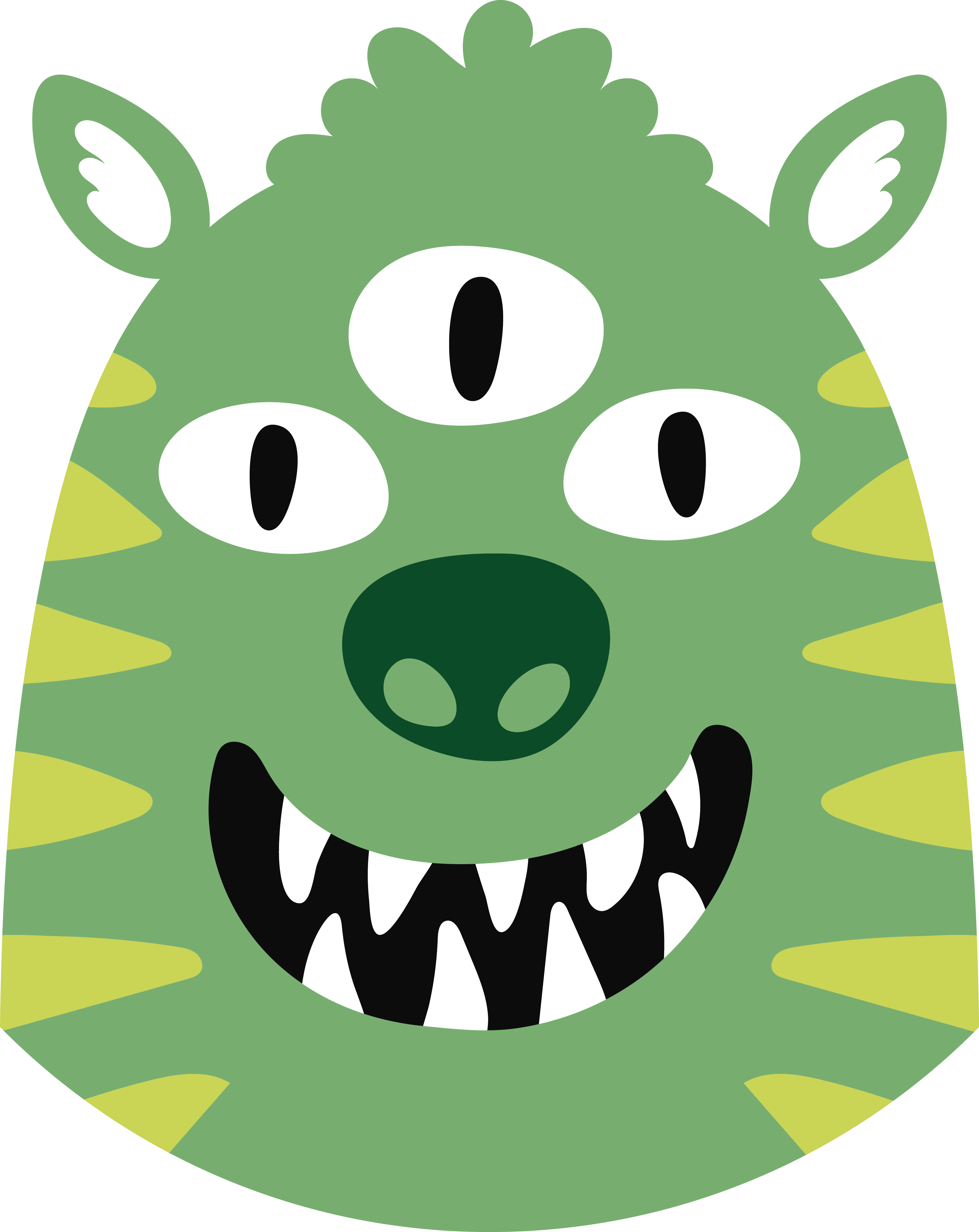 子供 ビニールマット 幸せなモンスターのビニール - TENSTICKERS