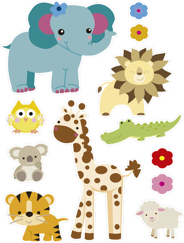 子供 ビニールマット cpprivalia幼児用ジャングルステッカー - TENSTICKERS
