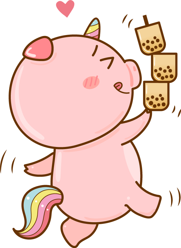 子供 ビニールマット カートゥーンピッグユニコーン - TENSTICKERS