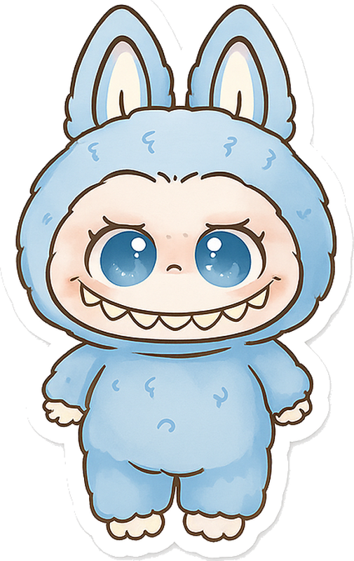 子供 ビニールマット ブルーモンスター人形 - TENSTICKERS