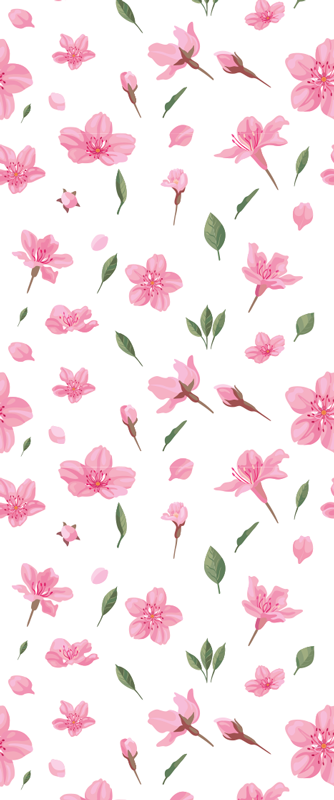 バスルームに1枚ビニールカーペット水彩パステルピンクの花 - TENSTICKERS