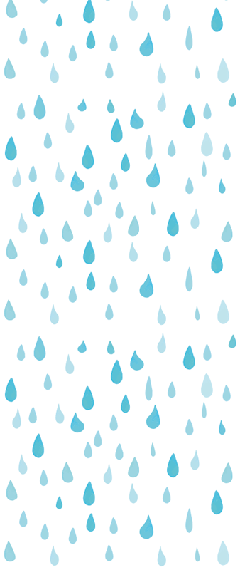バスルームに1枚ビニールカーペット青い水彩の水滴 - TENSTICKERS