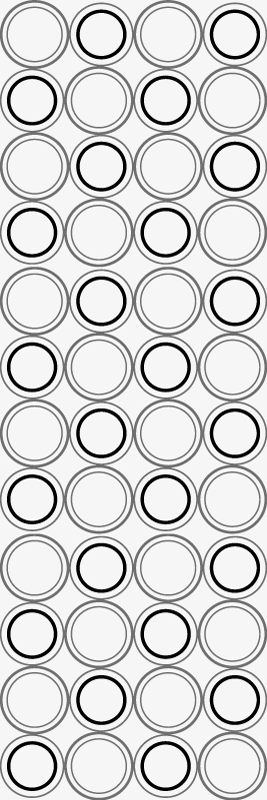 バスルームに1枚ビニールカーペット黒と灰色の円模様 - TENSTICKERS