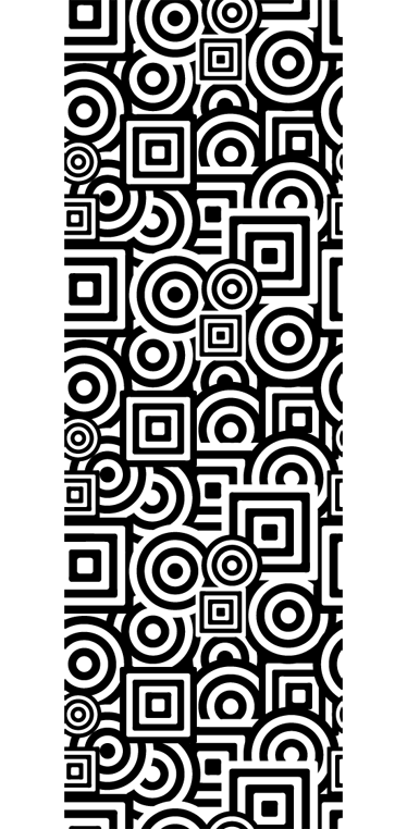 バスルームに1枚ビニールカーペット同心円模様の装飾ビニール - TENSTICKERS