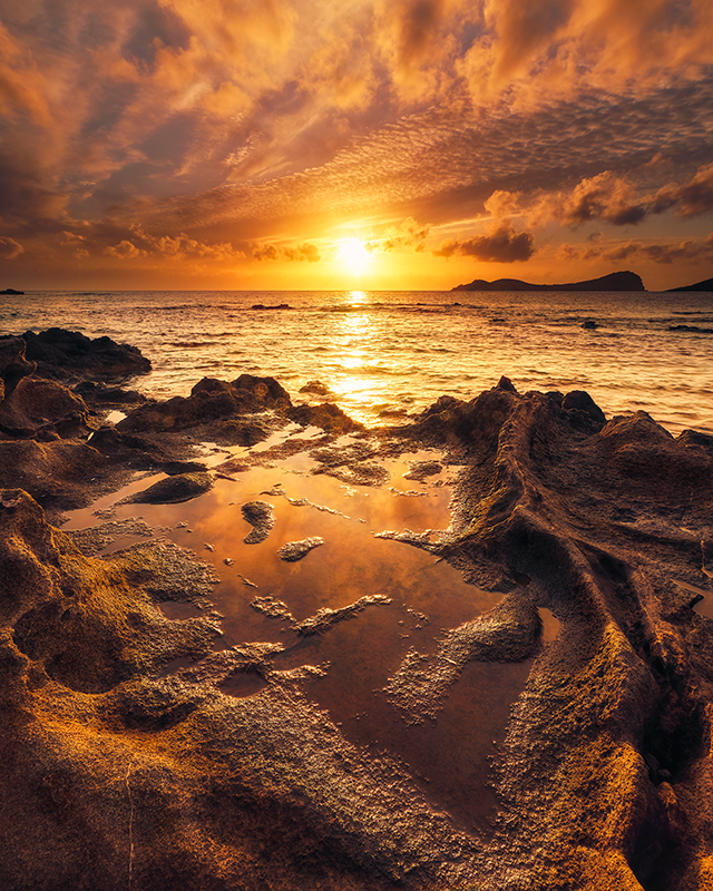 バスルームに1枚ビニールカーペット曇りの夕焼け風景 - TENSTICKERS