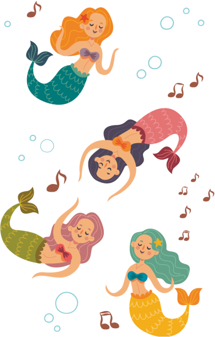 バスルームに1枚ビニールカーペット人魚の踊り - TENSTICKERS