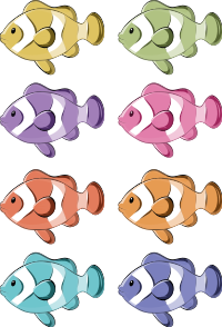 バスルームに1枚ビニールカーペットクマノミのシャワースクリーンデカール - TENSTICKERS
