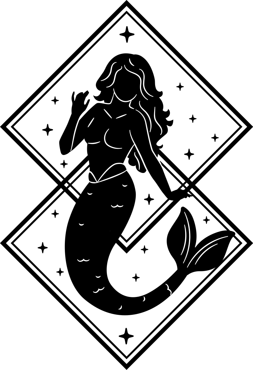 バスルームに1枚ビニールカーペット人魚のシャワーステッカー - TENSTICKERS