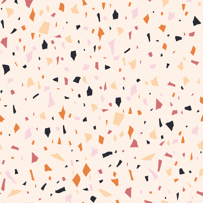キッチン マット ビニール グレー テラゾー シート - TENSTICKERS