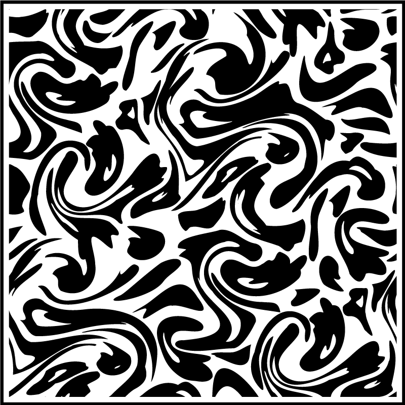 キッチン マット ビニール モダンフルイド - TENSTICKERS