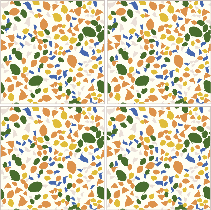 キッチン マット ビニール テラゾータイル - TENSTICKERS