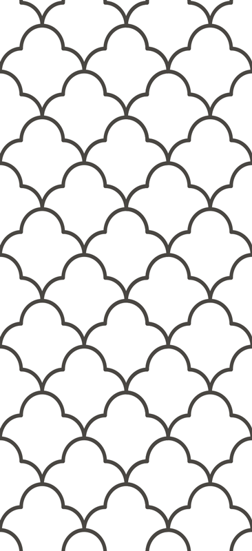 キッチン マット ビニール 幾何学的モロッコデザイン - TENSTICKERS