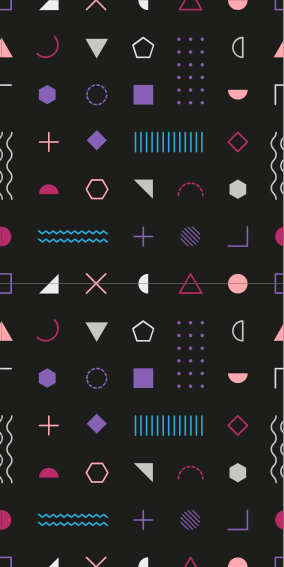 寝室 ビニールマット カラフルなレトロ幾何学模様 - TENSTICKERS