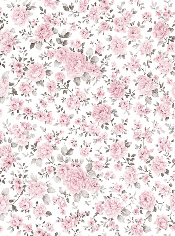 寝室 ビニールマット 古いレトロの大きな花柄デザイン - TENSTICKERS