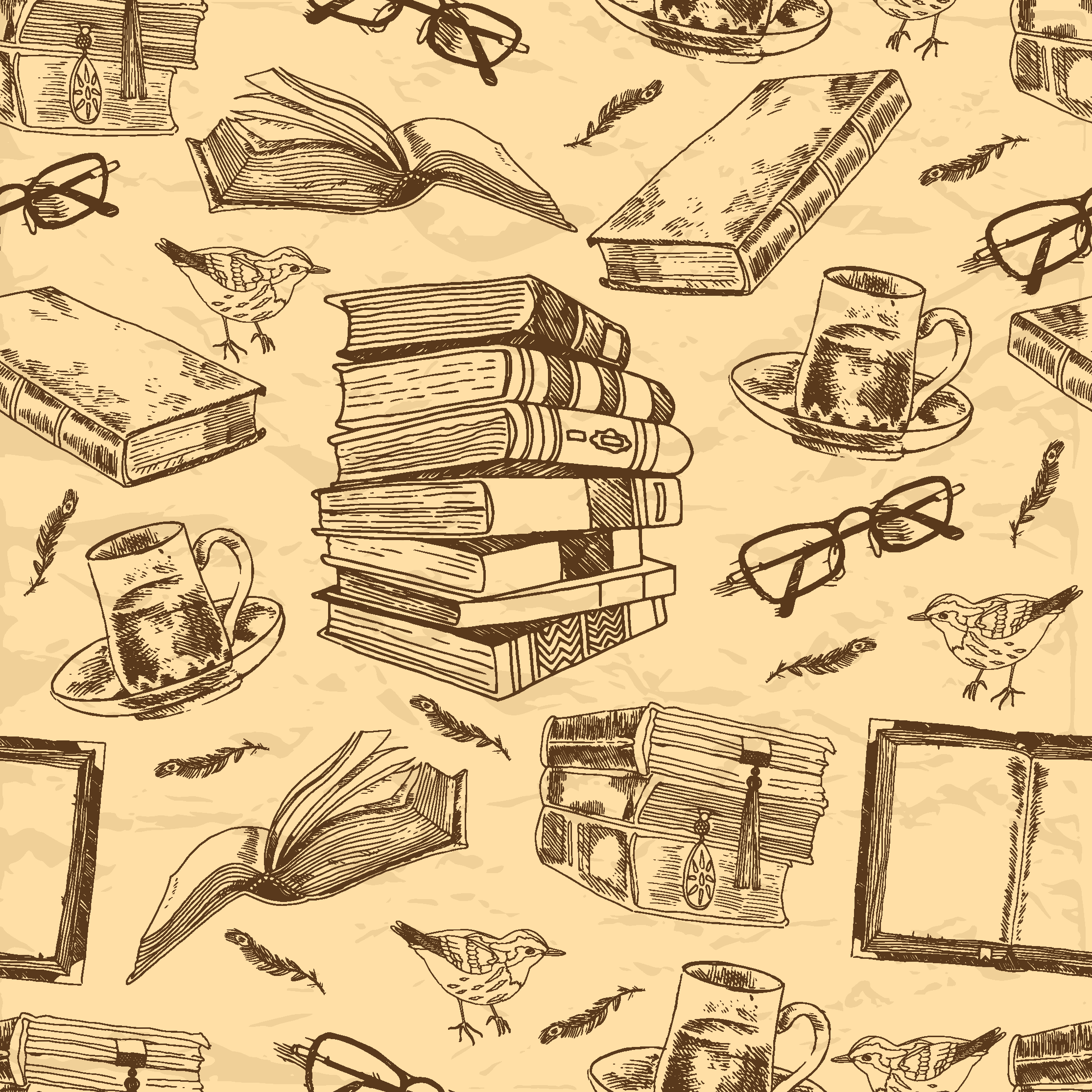 オフィス ビニールマット 古い図書館 - TENSTICKERS