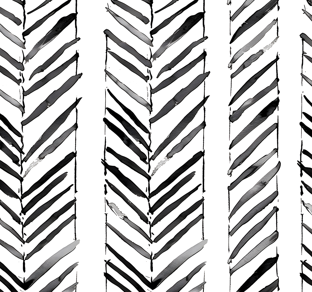 オフィス ビニールマット 白黒幾何学模様 - TENSTICKERS