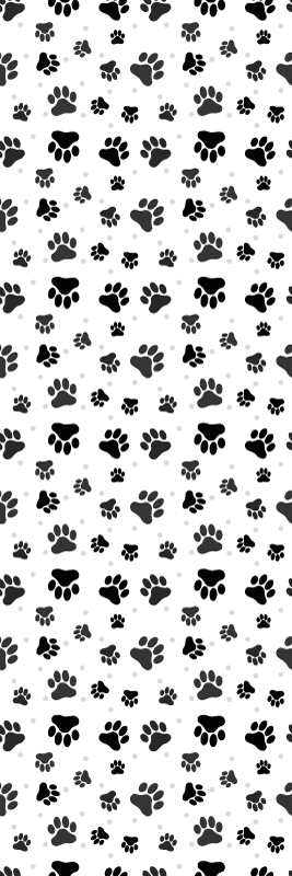 寝室 ビニールマット ペットの足跡模様の動物背景 - TENSTICKERS