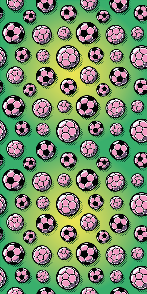 寝室 ビニールマット グラデーションサッカー場背景 - TENSTICKERS