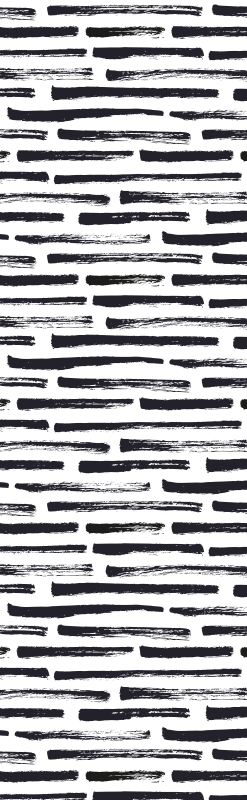 寝室 ビニールマット 白地にヴィンテージの黒いライン - TENSTICKERS