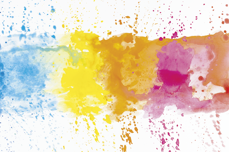 壁画 モアチルドレン カラフルな飛沫面 - TENSTICKERS