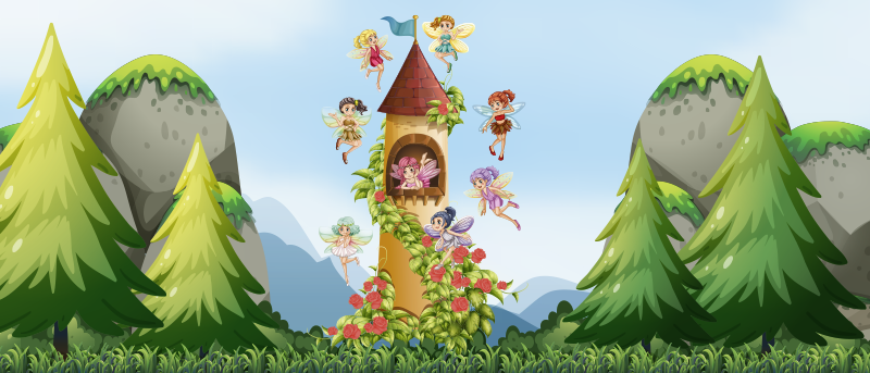 子供 ビニールマット 魔法の森遊び場 - TENSTICKERS