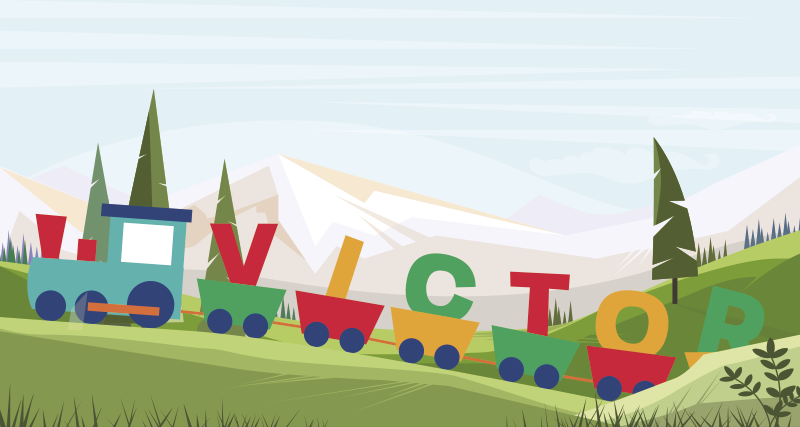 素晴らしいパーソナライズされた鉄道赤ちゃんビニールの敷物 - TENSTICKERS