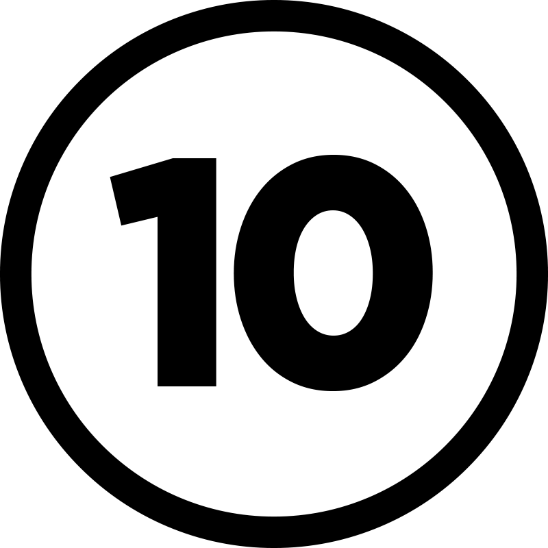 寝室 ビニールマット カスタマイズ可能な円形番号 - TENSTICKERS