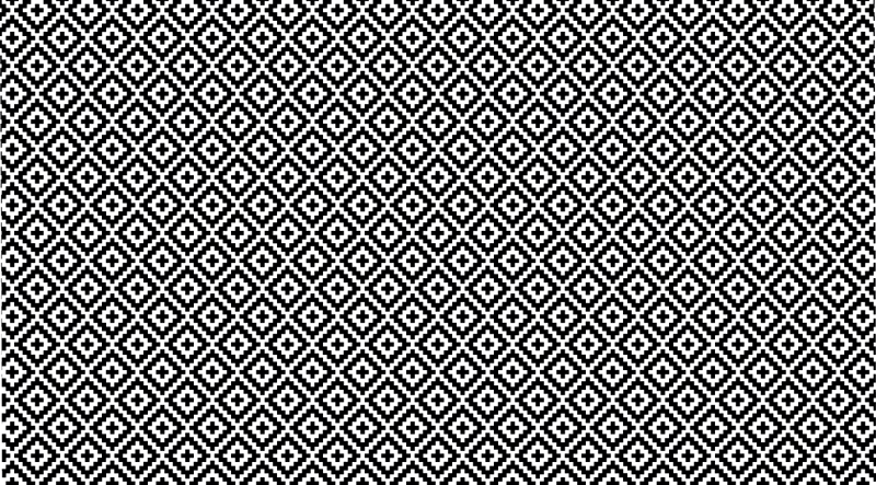 リビングルーム ビニールマット 幾何学的な黒と白のデザイン - TENSTICKERS