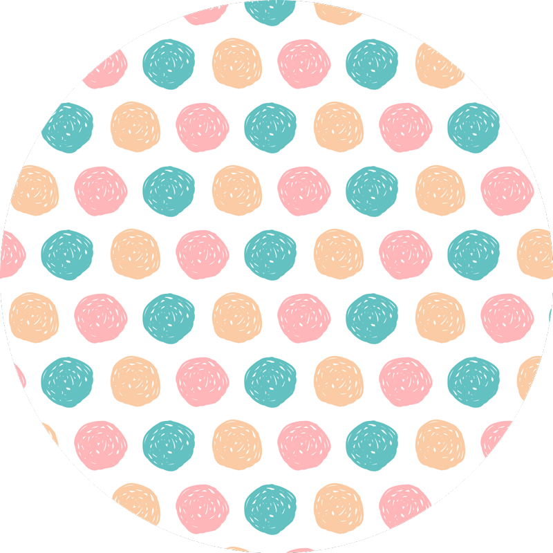 ミニマリストビニールカーペット水玉 - TENSTICKERS