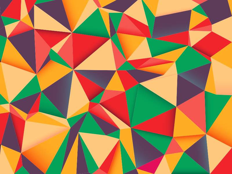 幾何学的な ビニールマット カラフルな三角形の構成 - TENSTICKERS