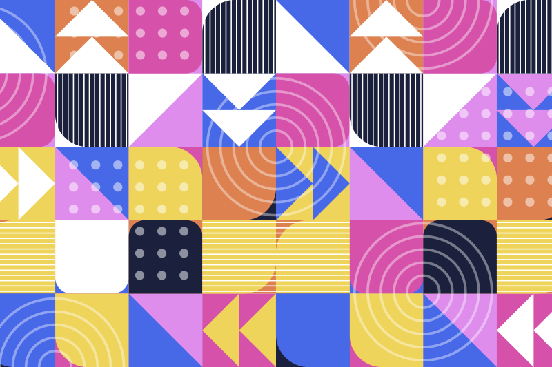 幾何学的な ビニールマット 幾何学模様遊び - TENSTICKERS