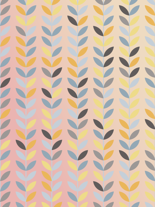 幾何学的な ビニールマット 抽象的な葉の模様 - TENSTICKERS