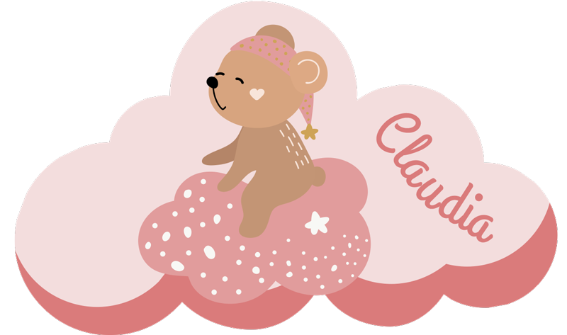 子供のためのパーソナライズされたピンクのビニールラグ - TENSTICKERS