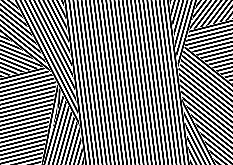 縞模様のビニールマット モノクロの縞模様 - TENSTICKERS