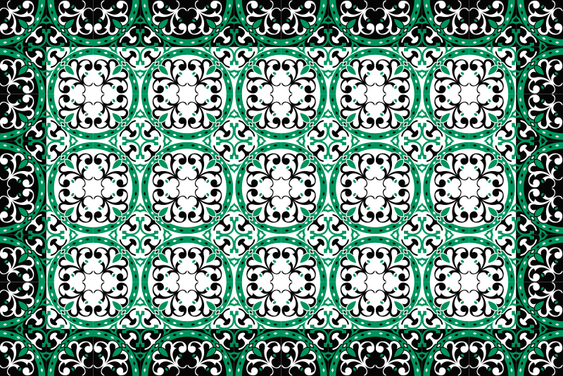 ビニール タイル カーペット 華やかなモザイク - TENSTICKERS