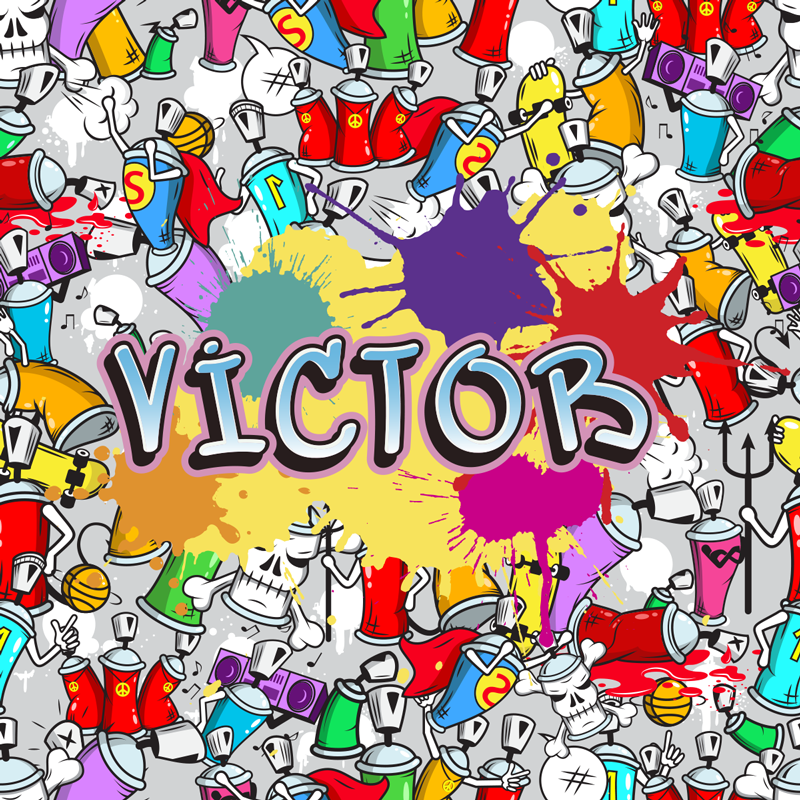 名前 ビニールマット カスタムグラフィティスタイル - TENSTICKERS