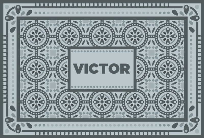 名前 ビニールマット パーソナライズされたモザイク - TENSTICKERS