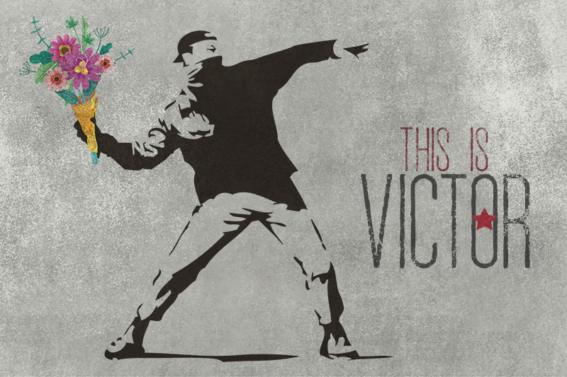 名前 ビニールマット パーソナライズされたブーケ - TENSTICKERS