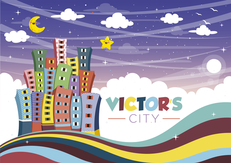 名前 ビニールマット 都市景観の虹 - TENSTICKERS