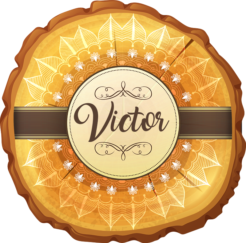 名前 ビニールマット パーソナライズされたお祝いのエンブレム - TENSTICKERS