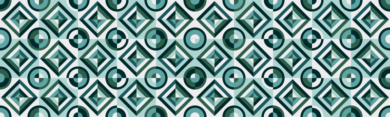 レトロフィギュアモザイクビニールラグ - TENSTICKERS