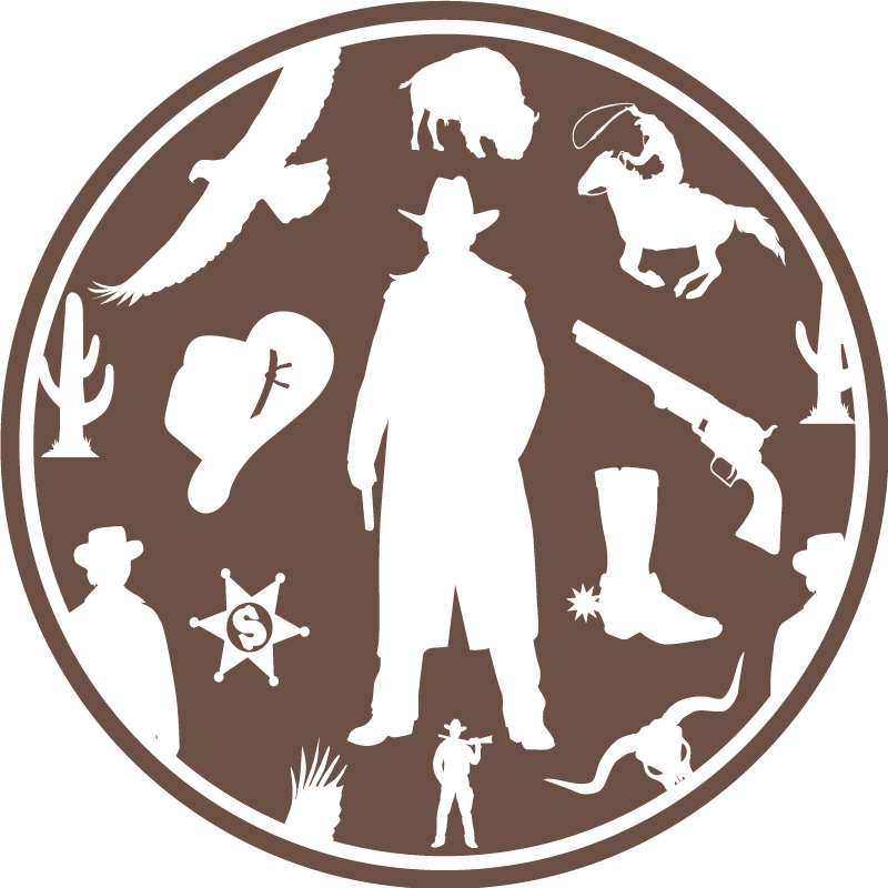 子供 ビニールマット カウボーイのシルエット - TENSTICKERS