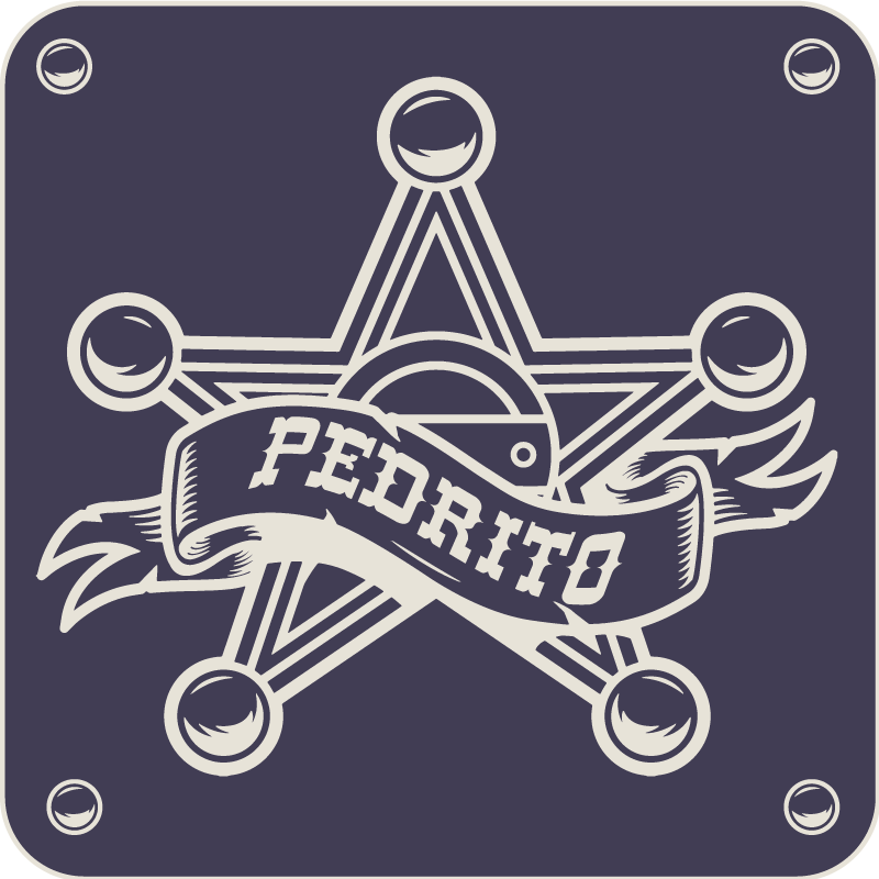 名前の保安官名前のビニール敷物 - TENSTICKERS