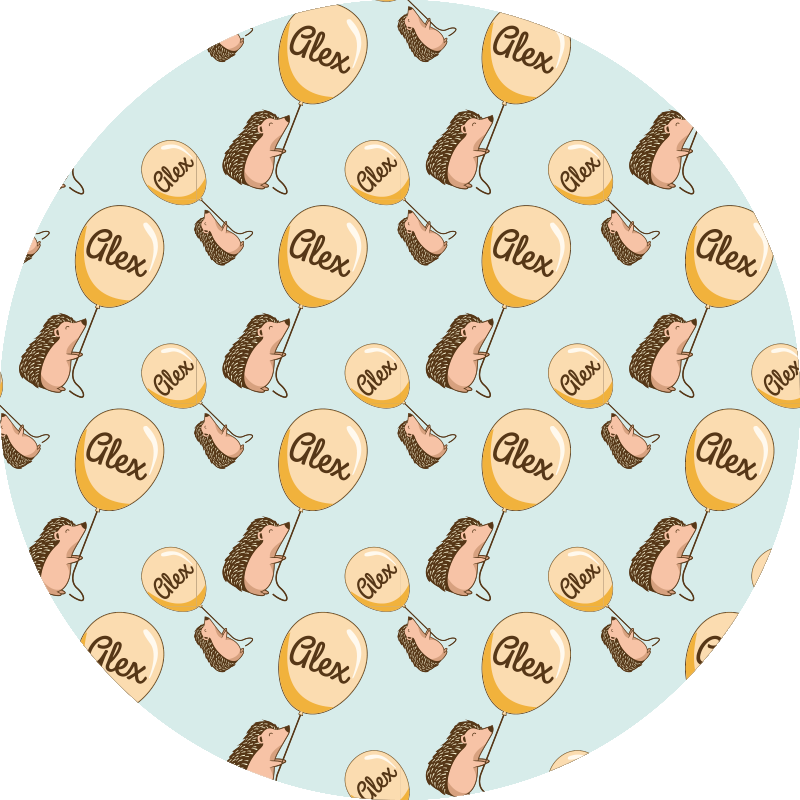 名前 ビニールマット カスタマイズされたハリネズミ - TENSTICKERS